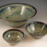 Assorted bowls in Amber Breeze