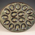Oval Deviled Egg Tray in Amber Breeze
